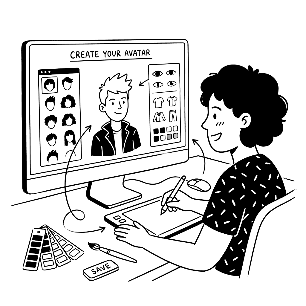 Illustration representing digital marketing